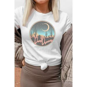 Desert Dreamer Graphic Tee Oversized Graphic Relaxed Shirt Boho Desert White New